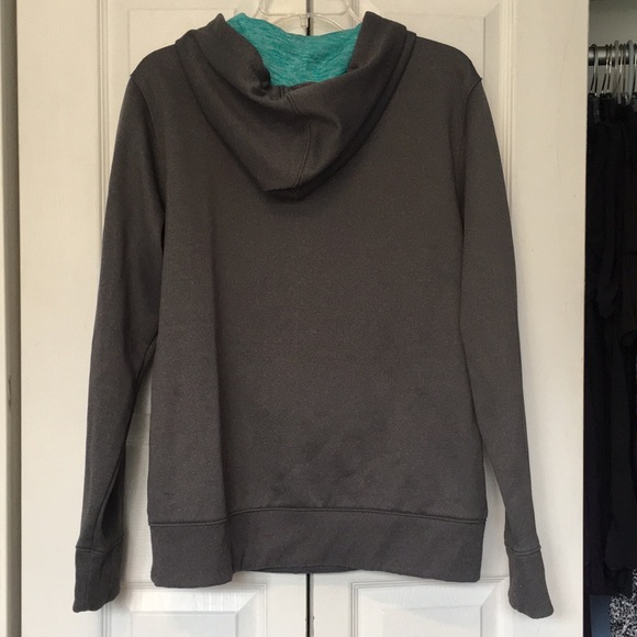 Under Armour Gray Hoodie with Neon Green Logo - Picture 2 of 7